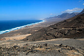 Viewpoint to Cofete beach Atlantic Ocean coast, Jandia peninsula, Fuerteventura, Canary Islands, Spain