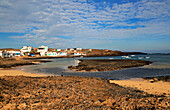 Small fishing village of Majanicho on the north coast, Fuerteventura, Canary Islands, Spain