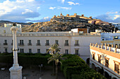 Mirador del Cerro de San Cristobal, Plaza Vieja, Plaza de la Constitucion, City of Almeria, Spain