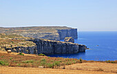 Coastal landscape near Gharb, island of Gozo, Malta view to San Dimitri Point headland