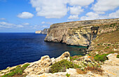 Coastal clifftop landscape  view westwards at Ta' Cenc cliffs, island of Gozo, Malta