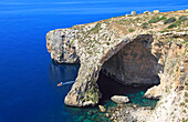 The Blue Grotto natural sea arch and cliffs, Wied iz-Zurrieq, Malta