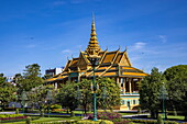 Phochani-Pavillon und königlicher Park am Königspalast, Phnom Penh, Phnom Penh, Kambodscha, Asien