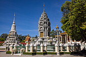 Pagoden am Königspalast, Phnom Penh, Kambodscha, Asien