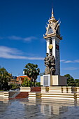  Cambodia-Vietnam Friendship Monument, Phnom Penh, Phnom Penh, Cambodia, Asia 
