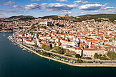 Cityscape Sibenik seen from above, Croatia, Europe
