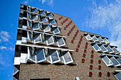 Moderne Architektur, Bürogebäude der Sparkasse, entworfen von Lederer, Ragnarsdottir, Ulm, Baden-Württemberg, Deutschland, Europa
