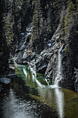 Wasserfall in den Alpen, Bayern, Deutschland