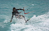  Kitesurfer on the Cote d&#39;Azur in Nice, France 