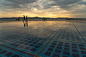  Artwork and solar installation Greeting to the Sun at sunset, Zadar, Croatia, Europe 