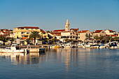  City view and harbor of Pakostane, Croatia, Europe 