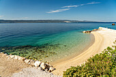  The beach in Pisak on the Omis Riviera, Croatia, Europe 