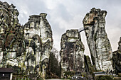  Externsteine, sandstone formation, Teutoburg Forest, Horn-Bad Meinberg, North Rhine-Westphalia, Germany 