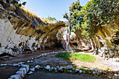 Überreste der Kapelle Panagía Thermianí bei Páli auf der Insel Nissyros (Nisyros, Nissiros, Nisiros) in Griechenland