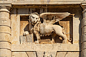  St. Mark&#39;s Lion at the Land Gate - Porta Terraferma in Zadar, Croatia, Europe 