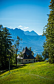  Landscape South Tyrol, mountains, meadows, flowers, peace, blue sky 