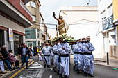 Semana Santa Osterprozession, Umzug mit Jesusfigur, Pego, Provinz Valencia, Spanien