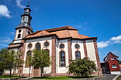  Evangelical Church Reinhardskirche in the old town, Steinau an der Straße, Spessart-Mainland, Hesse, Germany 