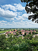 Blick vom Weinberg auf Hitzacker, Niedersachsen, Deutschland