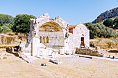  Early Christian basilica Christós tis Jerulsalím (Christ of Jerusalem) near Chorió on the island of Kálymnos (Kalimnos) in Greece 