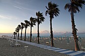  Sunrise on the beach of Sottomarina near Chioggia, Adriatic Sea, Veneto, Northern Italy 