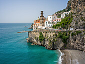  View of Atrani, Atrani, Amalfi Coast, Campania, Southern Italy, Italy, Europe, Mediterranean 