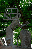 Schneewittchen Statue auf dem Hanauer Märchenpfad in Hanau, Hessen, Deutschland