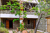  Replica of an ancient house in the Hippocrates Garden near Mastichari on the island of Kos in Greece 