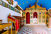  Interior of the church Anastasis tou Christou on the Kefalos peninsula on the island of Kos in Greece 