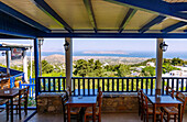  Taverna Sunset Balcony early in the morning in Zia on the island of Kos in Greece 