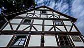  Dorothea Viehmann&#39;s house on the fairytale path, bust and plaque, Niederzwehren, fairytale district, Kassel, Hesse, Germany 