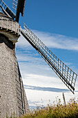 Detailansicht der Windmühle, Ahrenshoop, Ostsee, Fischland, Darß, Zingst, Mecklenburg-Vorpommern, Landesteil Vorpommern, Deutschland, Europa