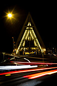  Arctic Cathedral in Tromsø at night 