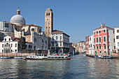  Canal Grande with the church of San Geremia, Sestiere Cannaregio, Old Town, Venice, Veneto, Northern Italy, Italy, Europe 