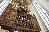 Heiligblutaltar von Tilman Riemenschneider, Jakobskirche, Stadtkirche St. Jakob, Rothenburg ob der Tauber, Mittelfranken, Franken, Bayern, Deutschland