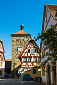  Medieval town, Rothenburg ob der Tauber, Tauber, Romantic Road, Franconia, Bavaria, Germany 