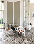  Chess game in the Kurhalle, Bad Reichenhall, Berchtesgadener Land, Bavaria, Germany 