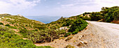 Straße zum Kloster Agios Ioannis Thymianos (Agios Ioannis Prodromos) auf der Halbinsel Kefalos auf der Insel Kos in Griechenland