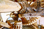  Grinding mechanism of the restored Mylotopi mill in Kefalos on the island of Kos in Greece 