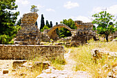 Westliche Ausgrabungsstätte in Kos-Stadt auf der Insel Kos in Griechenland: Westthermen an der Via Cardo