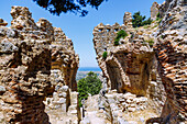 Gewölbereste am Eingangstor der Burgruine Castro von Paleo Pyli (Palio Pili, Palea Pyli, Alt-Pyli, Old Pyli) auf der Insel Kos in Griechenland