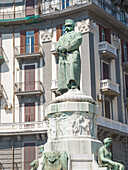  Statue of Umberto I, Naples, Campania, Gulf of Naples, Southern Italy, Italy, Europe 