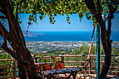 Blick über die Insel Kos in Griechenland vom Nationalpark Zia, Zia, Kos, Griechenland