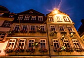 Grimm-Dich-Pfad, Das tapfere Schneiderlein, sieben Fliegen, Marktplatz, Marburg, Hessen, Deutschland