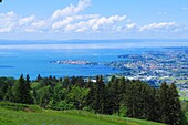 Blick vom Pfänder auf den Bodensee, Deutschland