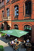 outside Neni restaurant of  25hours Hotel Hamburg Altes Hafenamt, Osakaallee 12,  HafenCity quarter, Hamburg, Germany, Europe