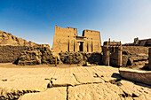  The Temple of Edfu is an ancient Egyptian temple complex on the western edge of the city of Edfu in Upper Egypt. 