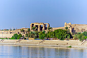 Der Doppeltempel von Kom Ombo ist eine altägyptische Tempelanlage am östlichen Nilufer in Oberägypten, Ägypten