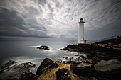  Le Phare du Vieux-Fort, lighthouse at night, Vieux-Fort, Guadelupe French Antilles, France, Europe 