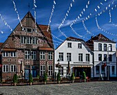 Buxtehude Museum und Bürgerhäuser am St.-Petri-Platz, Buxtehude, Niedersachsen, Deutschland